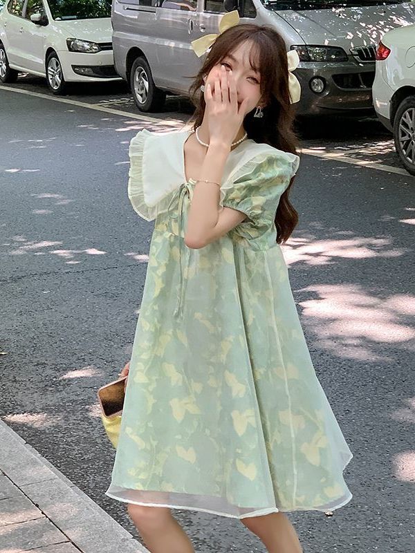 Sweet Floral Print Midi Dress  - مراجعة Midi Skirt Floral وسعره