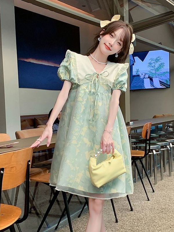 Sweet Floral Print Midi Dress  - مراجعة Midi Skirt Floral وسعره