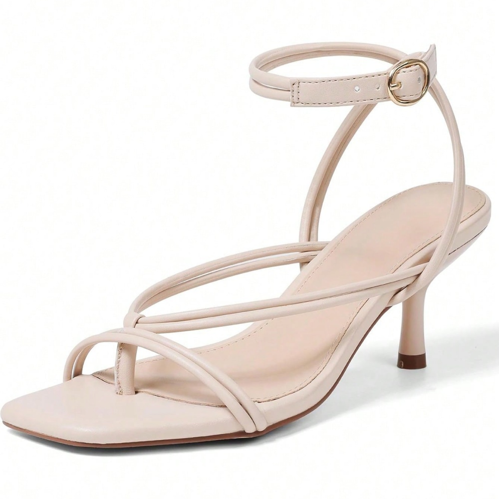 Women's Strappy Buckle Kitten  - مراجعة Sandal Strappy Heeled وسعره