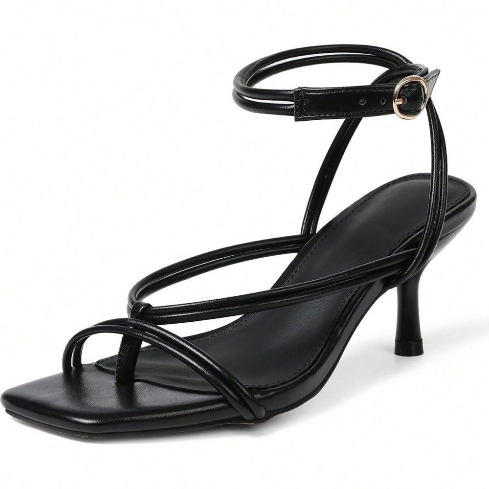 Women's Strappy Buckle Kitten  - مراجعة Sandal Strappy Heeled وسعره
