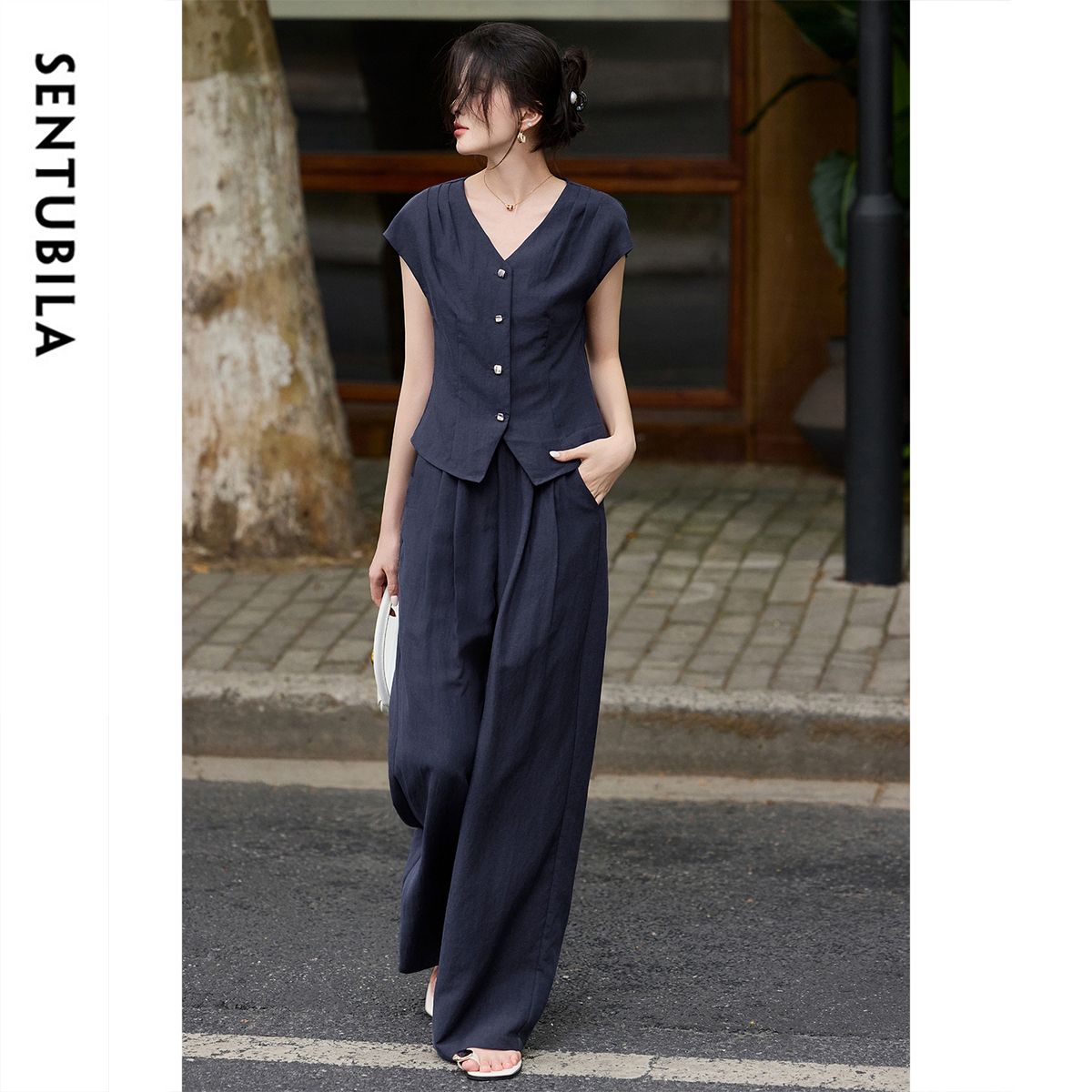SENTUBILA Summer Linen Pant Se - مراجعة Linen Pant Wide وسعره