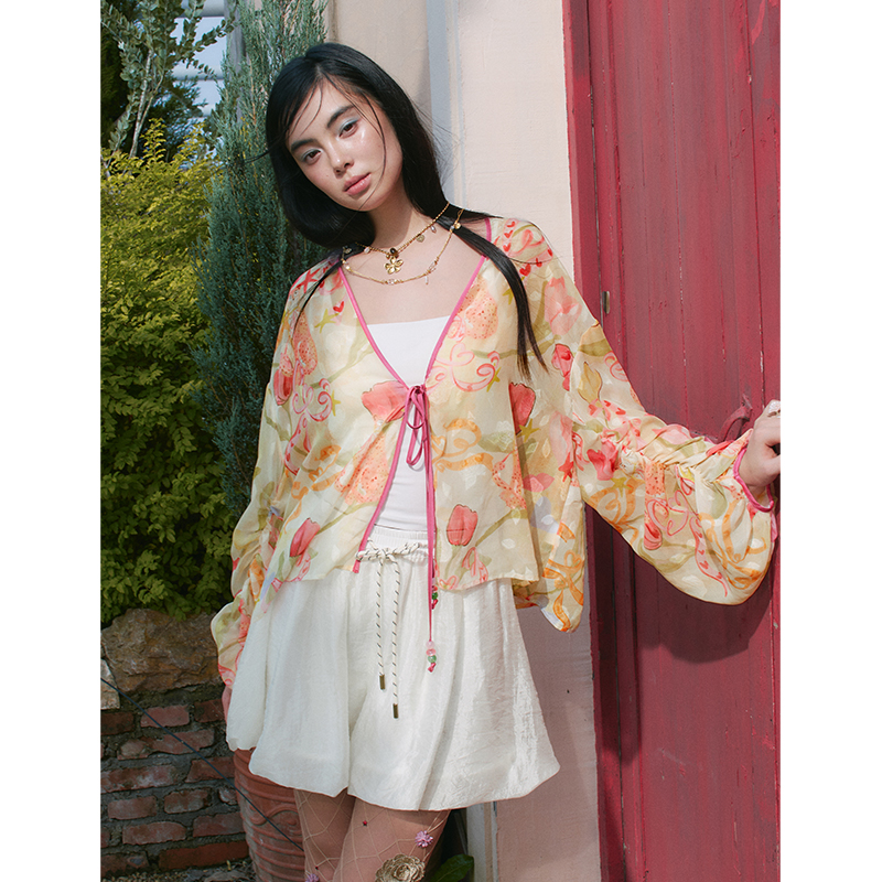 ELFSACK Floral Print Sheer Kim - مراجعة Kimono Sheer Floral وسعره