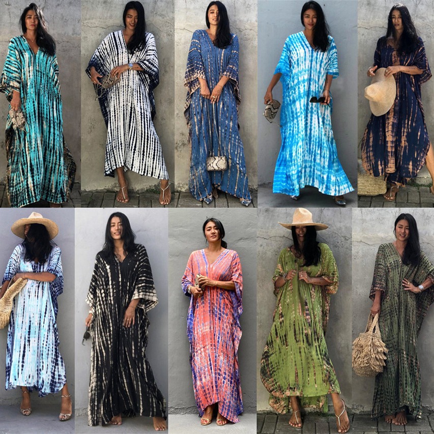 Plus Size Women Beachwear Long - مراجعة Cover Up Kaftan وسعره