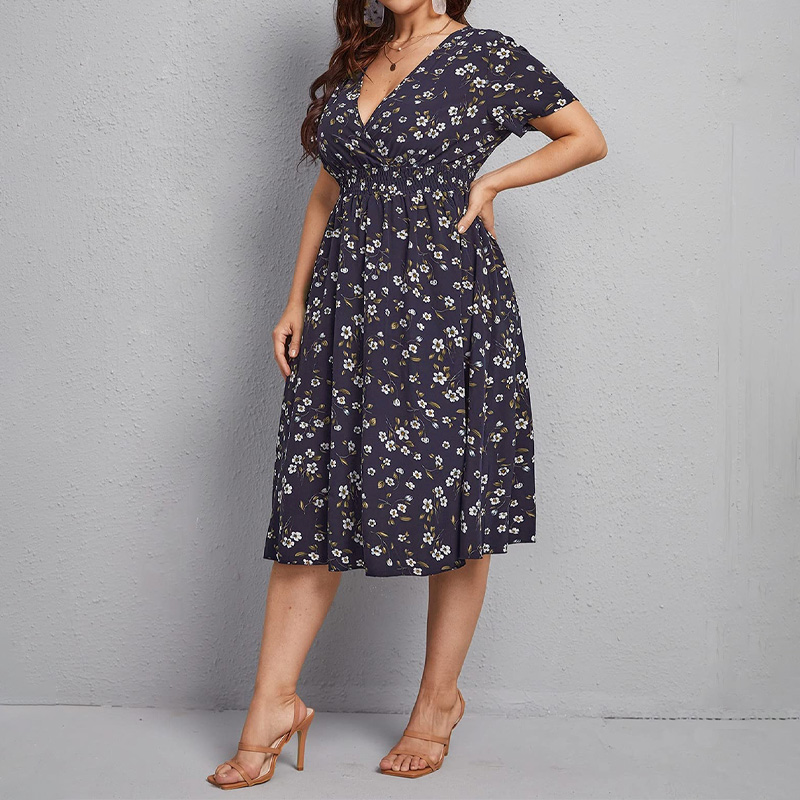 Plus Size Women's Dress, Flowe - مراجعة Romper Floral Print وسعره
