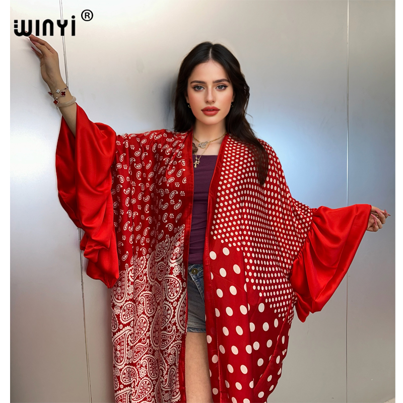 WINYI Summer Kimono party dres - مراجعة Cover Up Kaftan وسعره