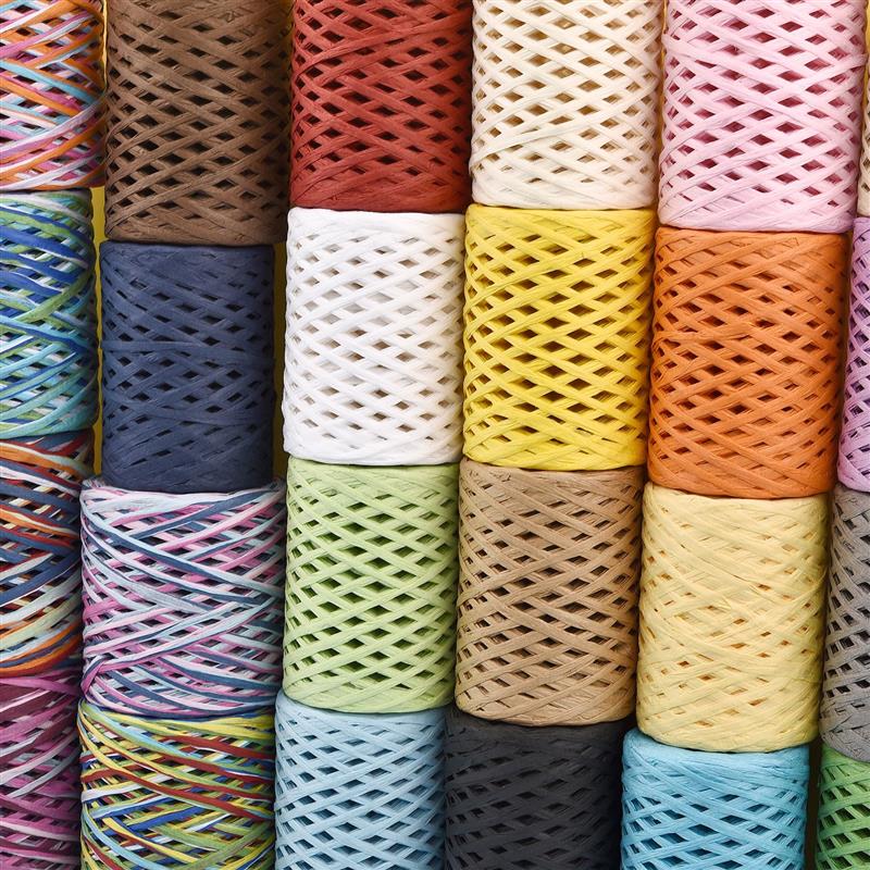 100M Natural Raffia Straw Yarn - مراجعة Crochet Bag Raffia وسعره