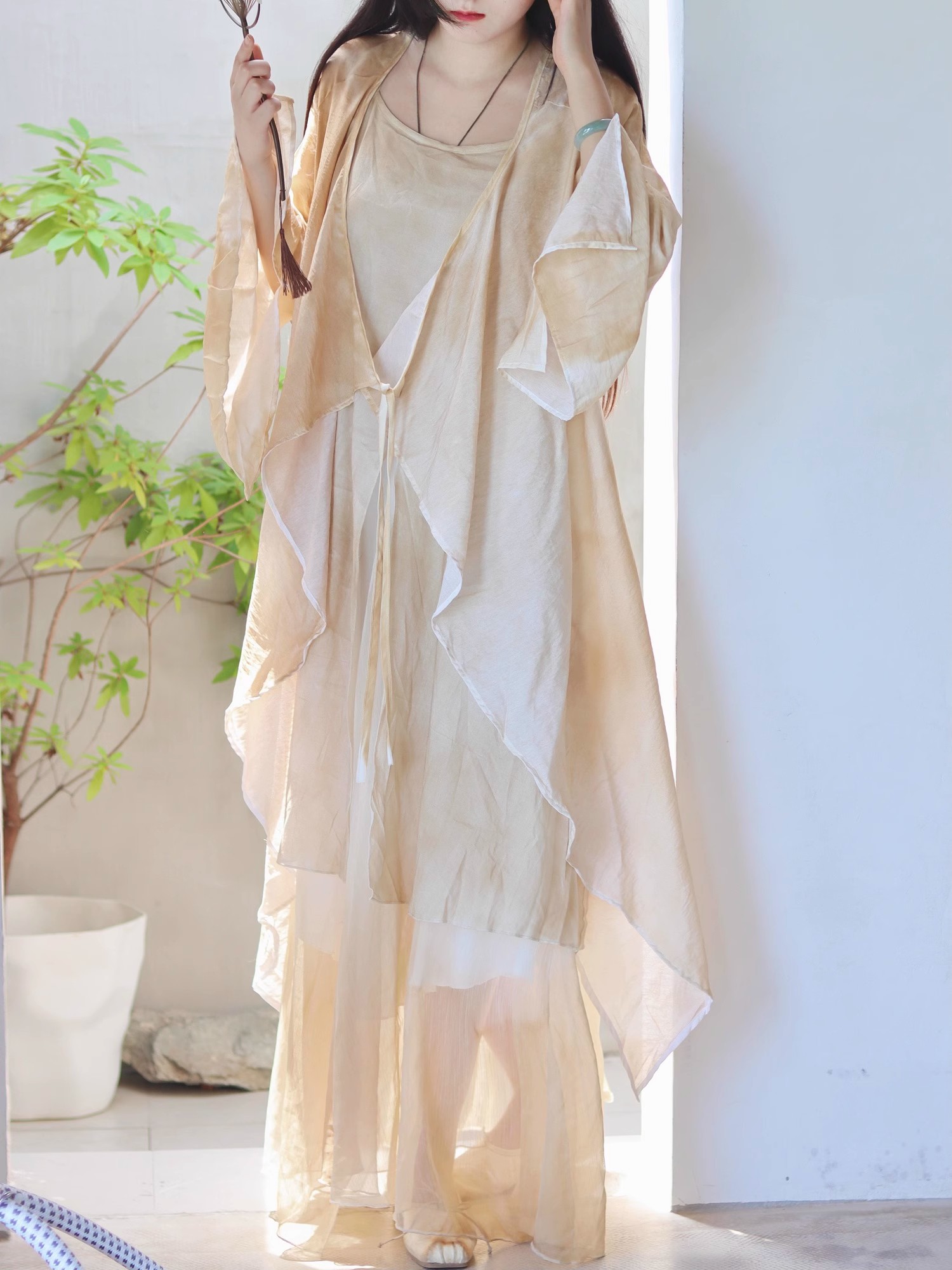 New Chinese Style Cotton Linen - مراجعة Linen Dress Wrap وسعره