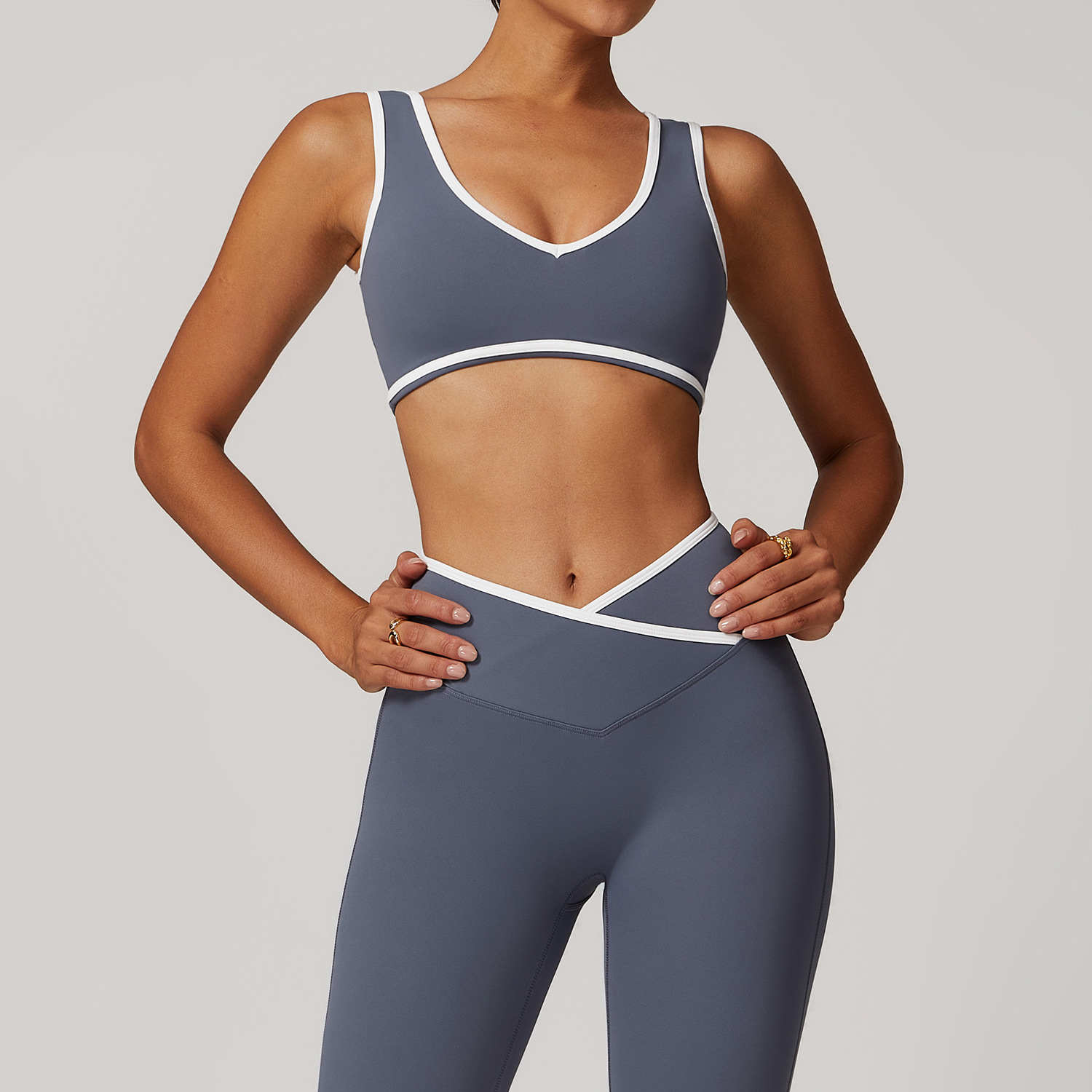 V-Neck Sports Bra Women Top Pu - مراجعة Crop Top Crochet وسعره