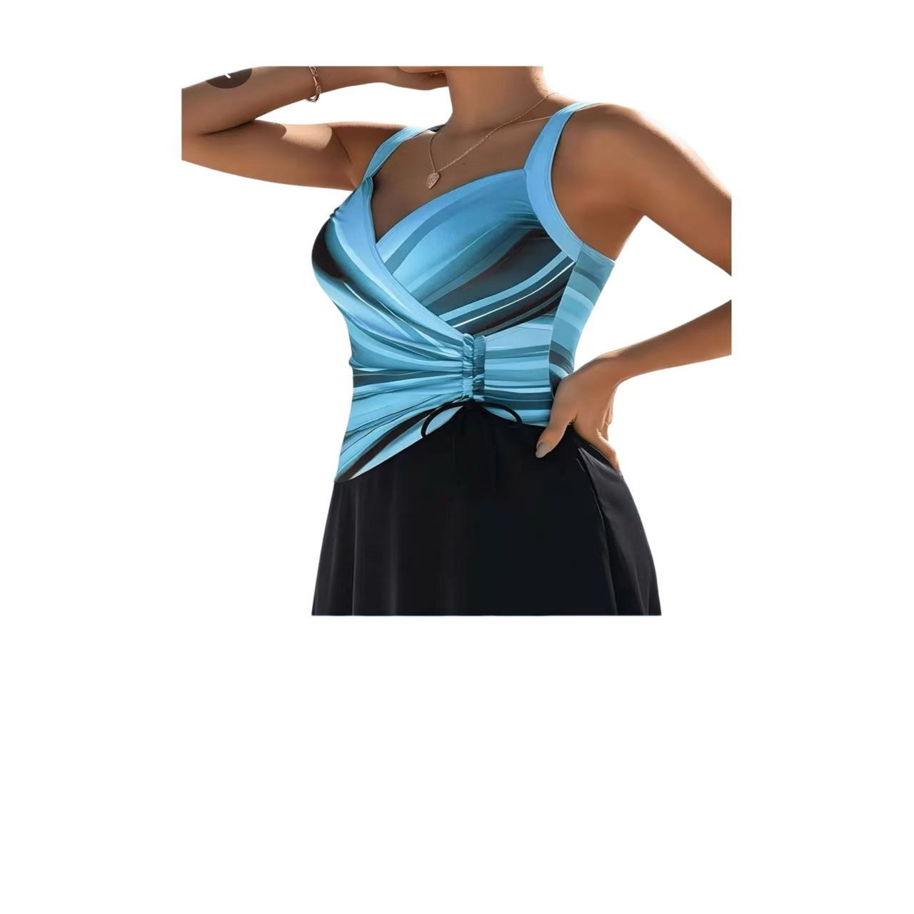 Women Swimdress One Piece Swim - مراجعة Swimsuit Bikini Ruched وسعره
