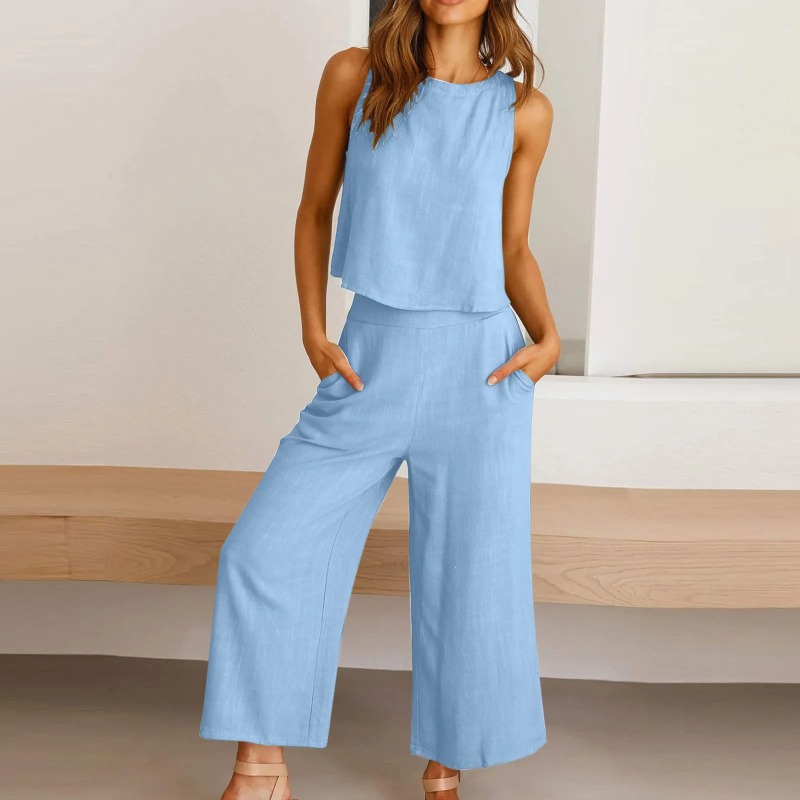 2025 New Summer Tops Cotton Li - مراجعة Linen Pant Wide وسعره