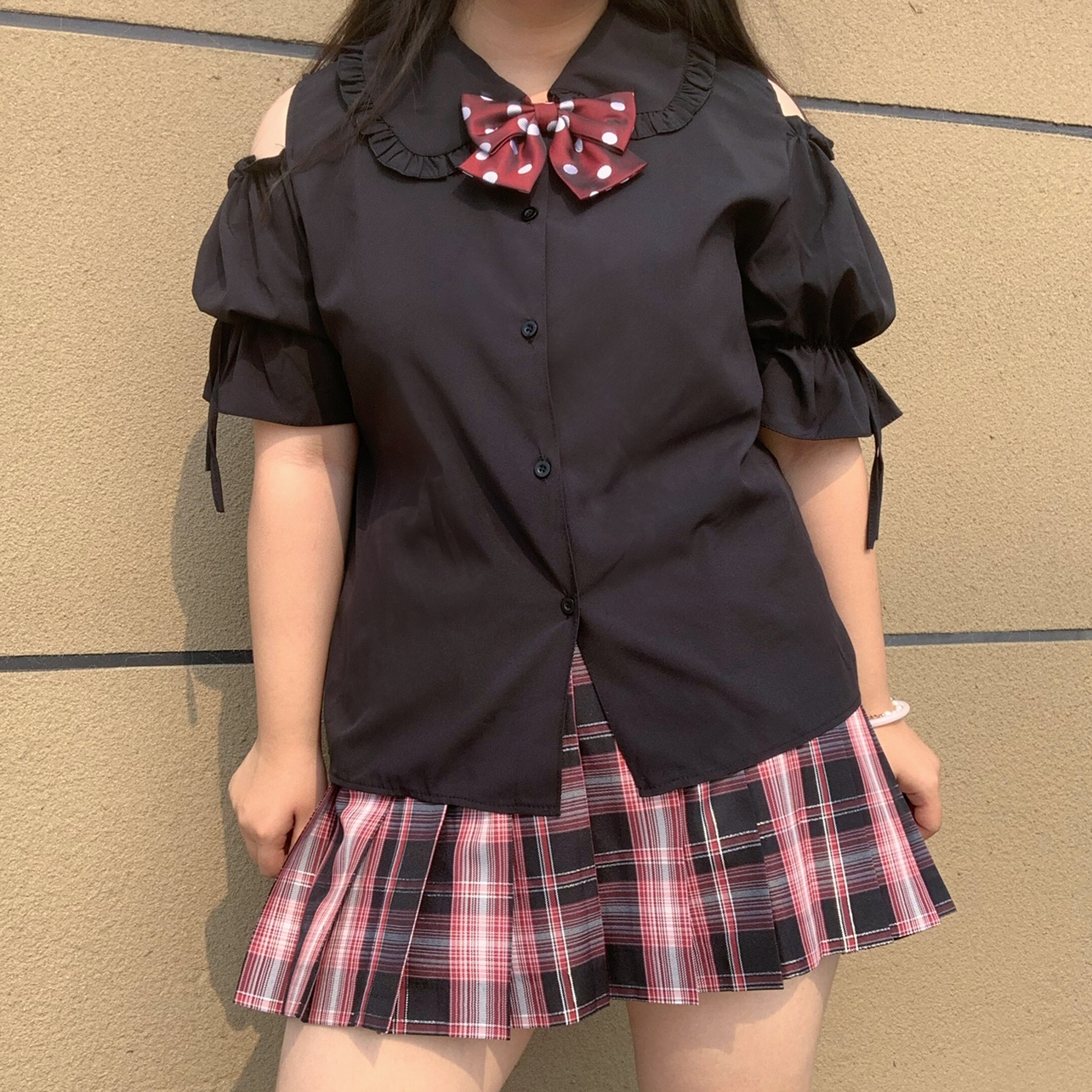 Large Size Jk Uniform Off-the- - مراجعة Blouse Off Shoulder وسعره