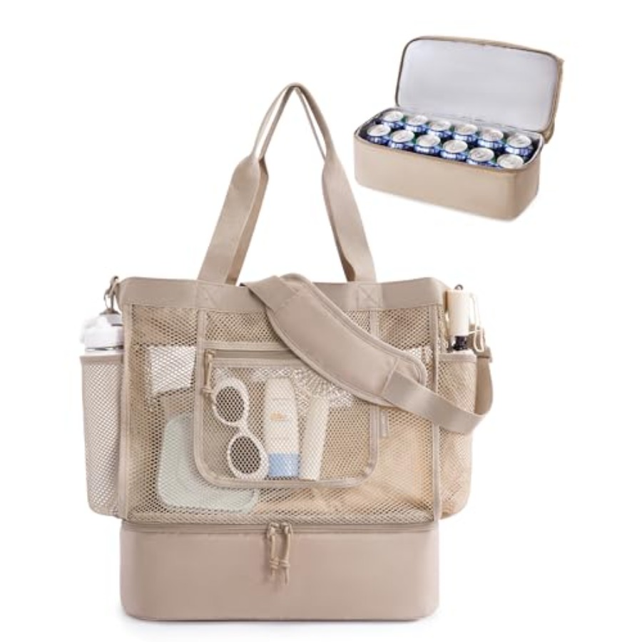 BAGSMART Beach Bag for Women M - مراجعة Tote Bag Beach وسعره