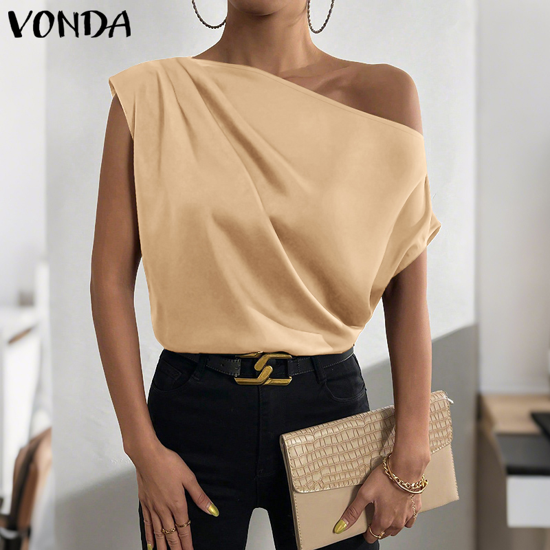 Plus Size 5XL VONDA Women Blou - مراجعة Blouse Off Shoulder وسعره