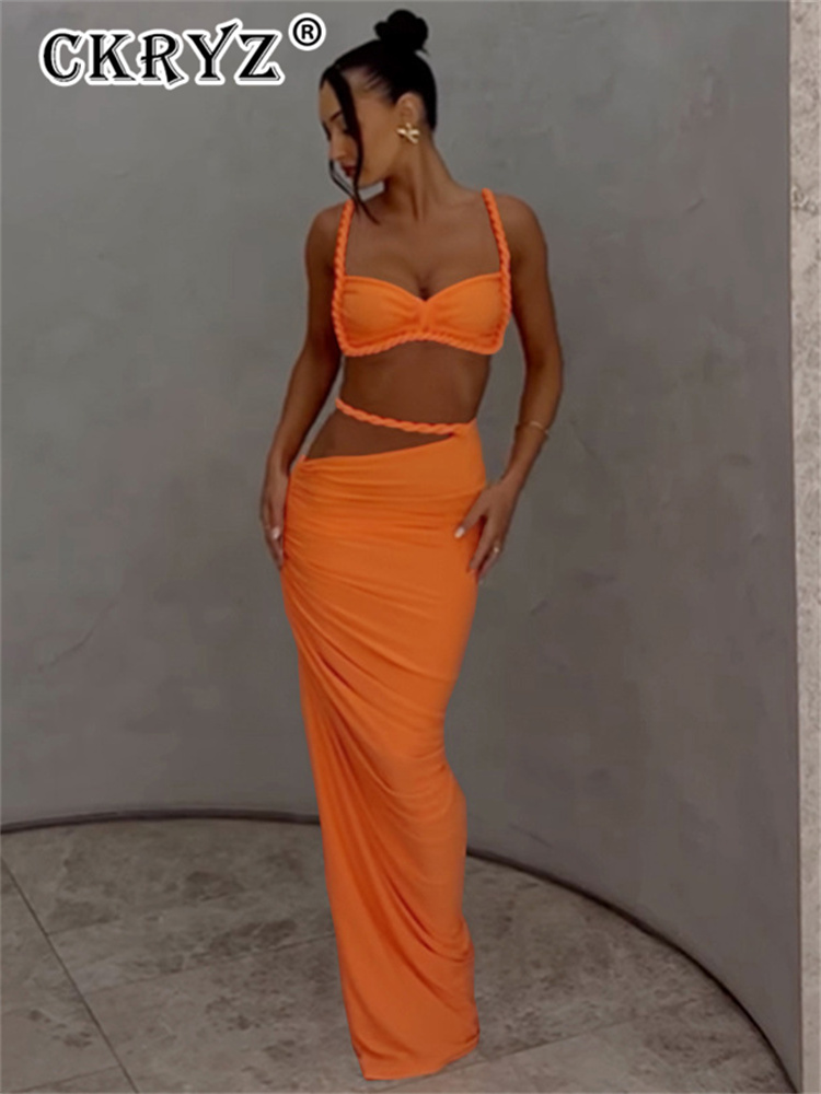 Ladies Summer Party 2 Piece Sk - مراجعة Crop Top Crochet وسعره