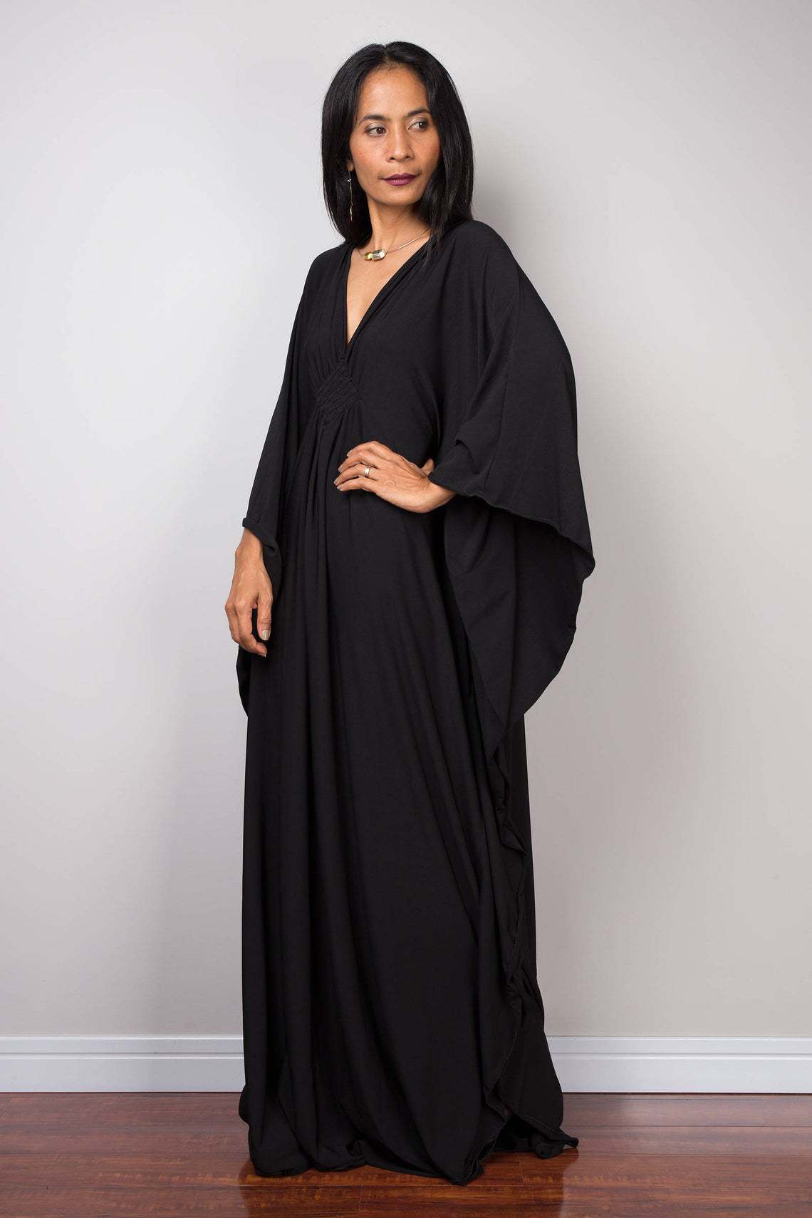 Women Solid Color Cover Up V N - مراجعة Cover Up Kaftan وسعره