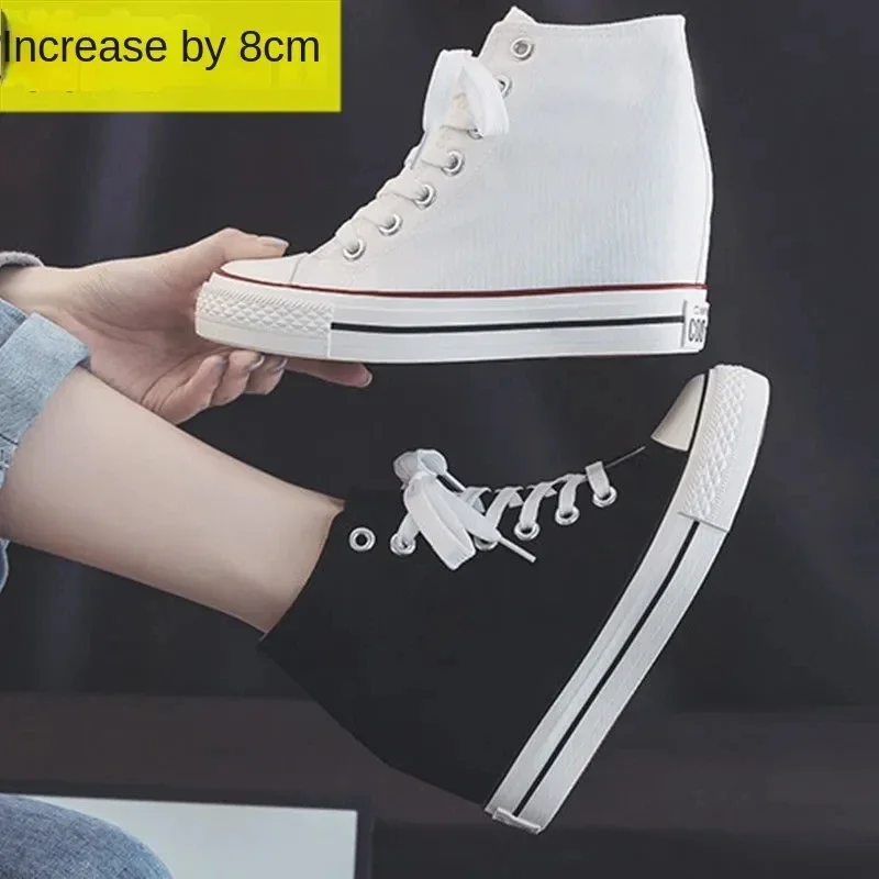 High 8cm Platform Canvas Shoes - مراجعة Wedge Espadrille Women وسعره