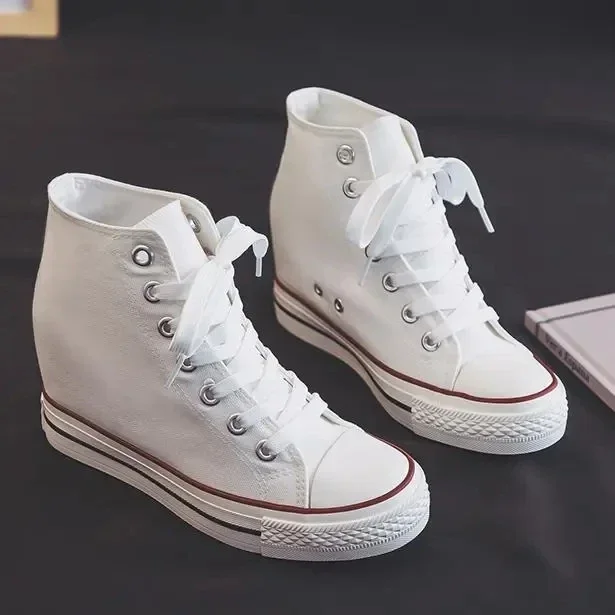High 8cm Platform Canvas Shoes - مراجعة Wedge Espadrille Women وسعره