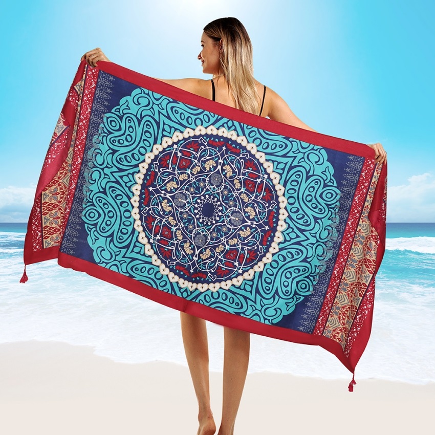 2018 New 90x180cm Twill cotton - مراجعة Cover Up Kaftan وسعره