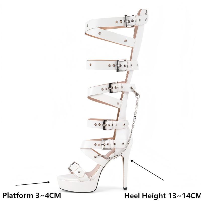 Onlymaker Platform Knee High E - مراجعة Sandal Strappy Heeled وسعره