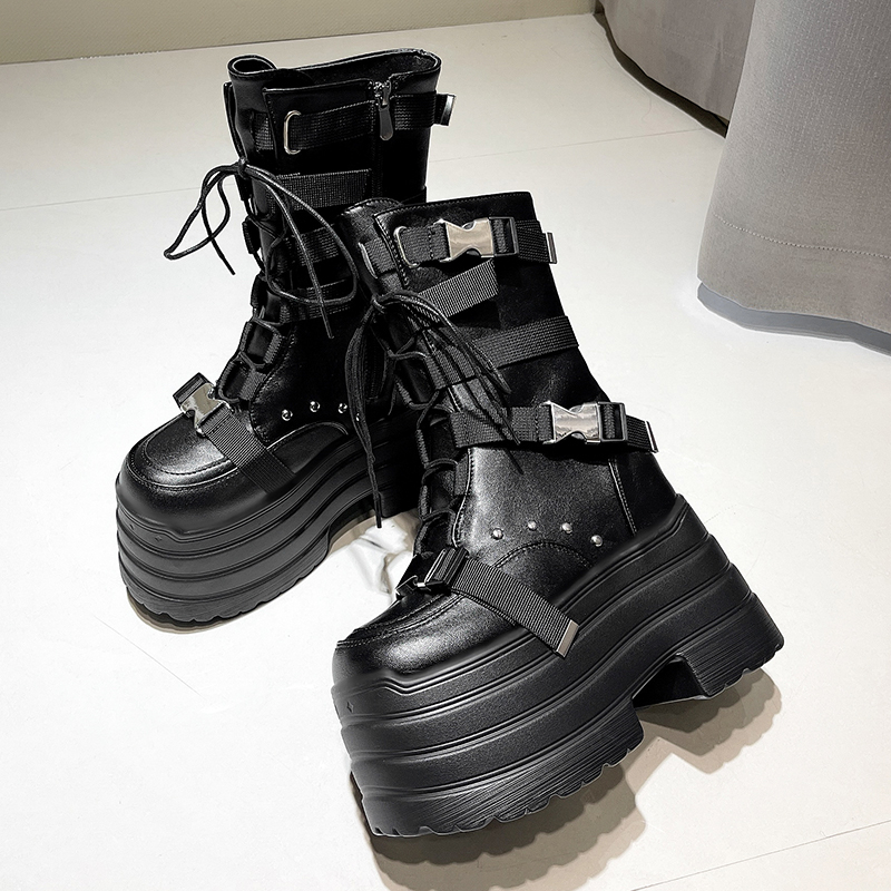 13.5CM,17CM Women Punk Boots A - مراجعة Wedge Espadrille Women وسعره