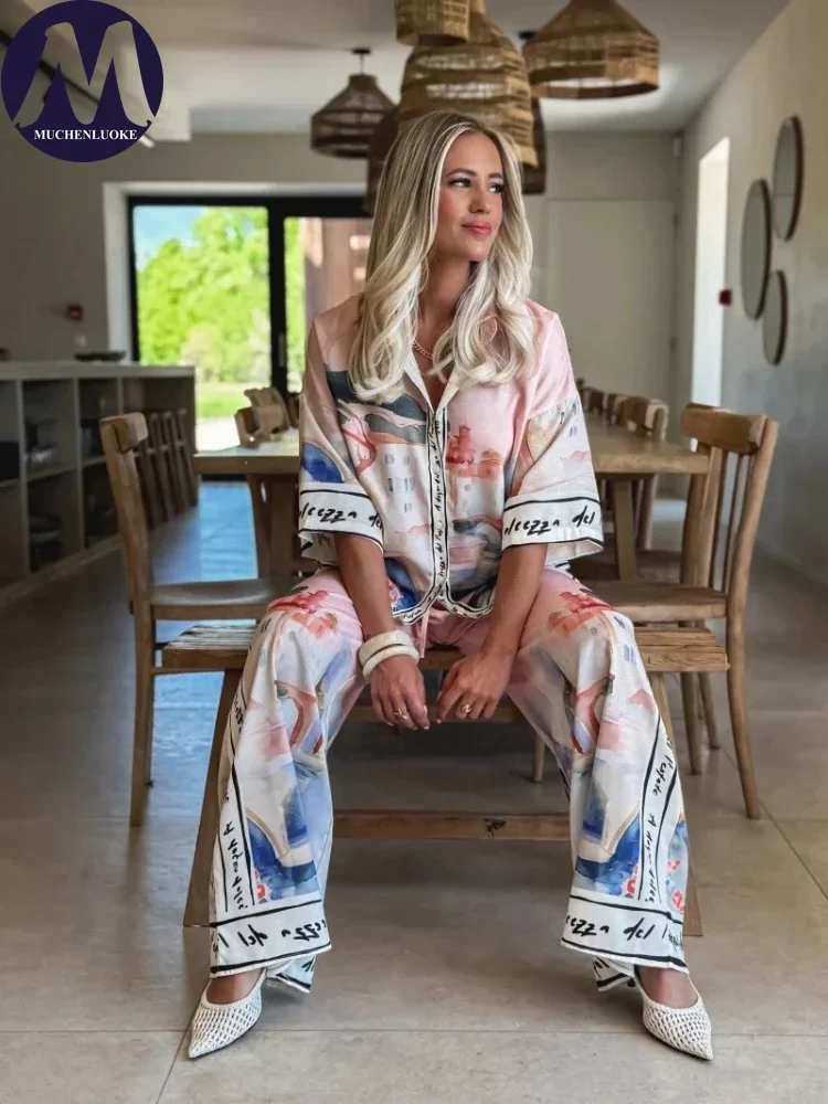 2 Pieces Set for Woman Summer  - مراجعة Linen Pant Wide وسعره