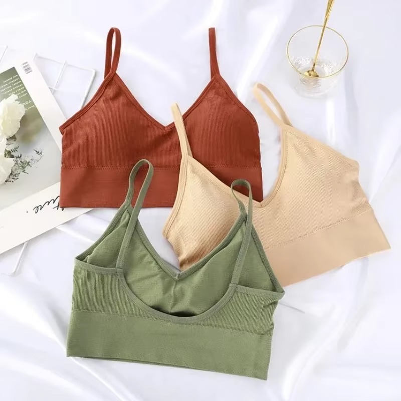 Seamless Women Push Up Bra Bea - مراجعة Bralette Triangle Set وسعره