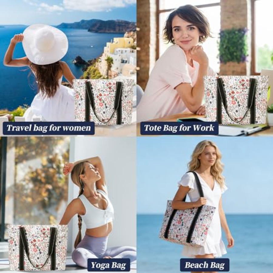 Tote Bag for Women with Laptop - مراجعة Tote Bag Beach وسعره